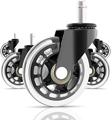 Corrosion Resistance Light Duty Casters With Smooth Wheel Tread Zinc Plated Finish