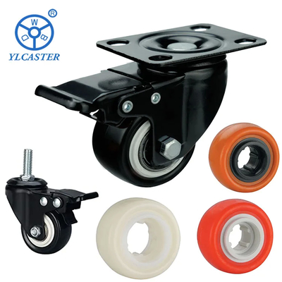 Smooth TPR Light Duty Casters Zinc Plated Up To 144 Lbs Capacity 2-4 Inches Wheel Diameter