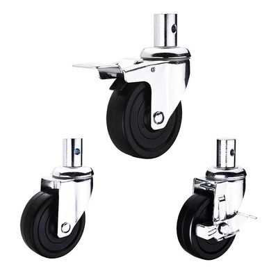 3 Inch 154lbs Capacity Medium Duty Casters With Delrin Bearing