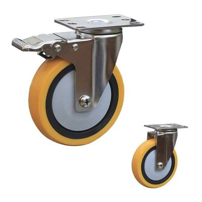 125mm PP Swivel Plate Stainless Steel Caster Wheels