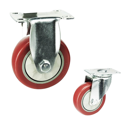 75mm Swivel Head Threaded Stem PVC Caster Wheel Medium Duty  With Bearing Covers