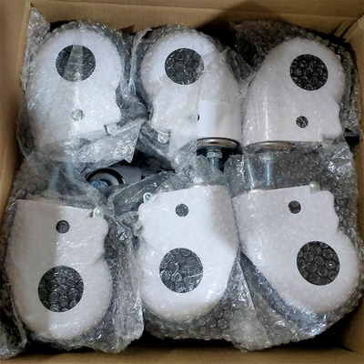 5 Inch Medical Wheel Soft TPR Hospital Casters With Threaded Stem