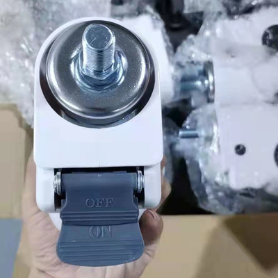 5 Inch Medical Wheel Soft TPR Hospital Casters With Threaded Stem