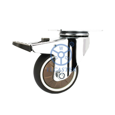 38mm Furniture Casters Small Silent Wheel Swivel Plate Coffee Machine Caster Wheels