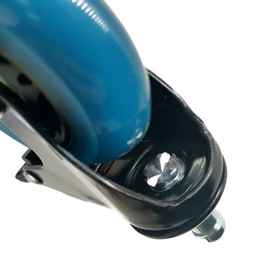 Zinc Plated Medium Duty Casters with 5-3/4 Inch Overall Height and PU/PVC/TPR/PP/Rubber Wheels Built to Withstand Heavy Loads