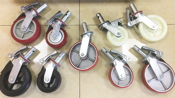 Industrial Roller Bearing Scaffolding Heavy Duty PU Caster Wheels for Heavy-Duty Equipment