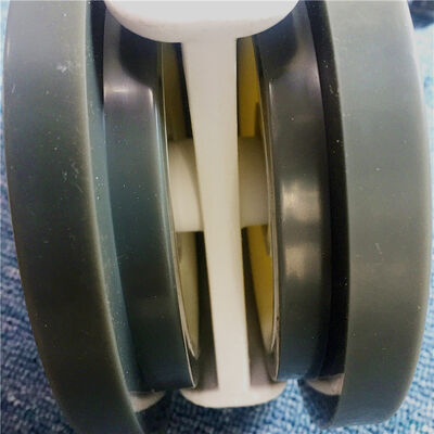 重荷重用カート、機器、機械用の高さ194mm、黒色PUキャスターホイール、中空コア、工業用グレード