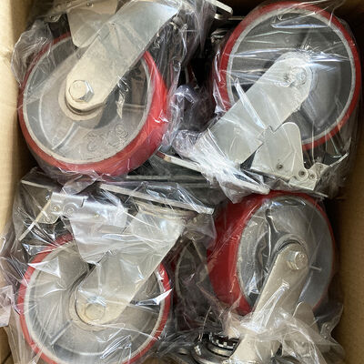 Smooth tread 150mm pu caster wheels featuring ball bearing suitable for heavy duty industrial carts equipment and machinery
